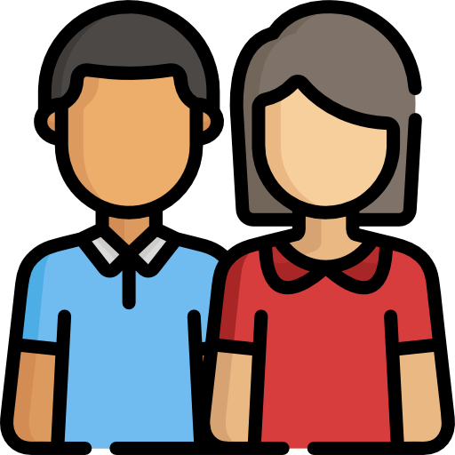 Couple Pair Badminton Lessons Icon