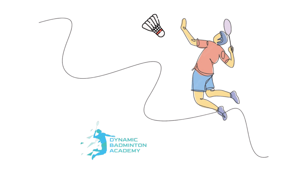 learning badminton and jump smashing