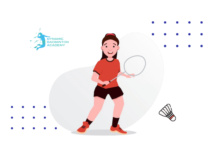 Forehand grip showing how to hold a badminton racket like a handshake