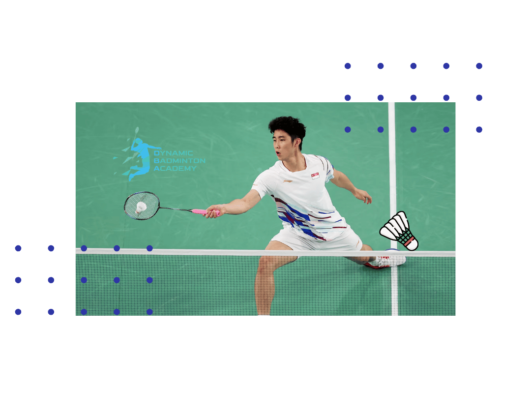 Loh Kean Yew competing for Singapore, the country's first badminton world champion