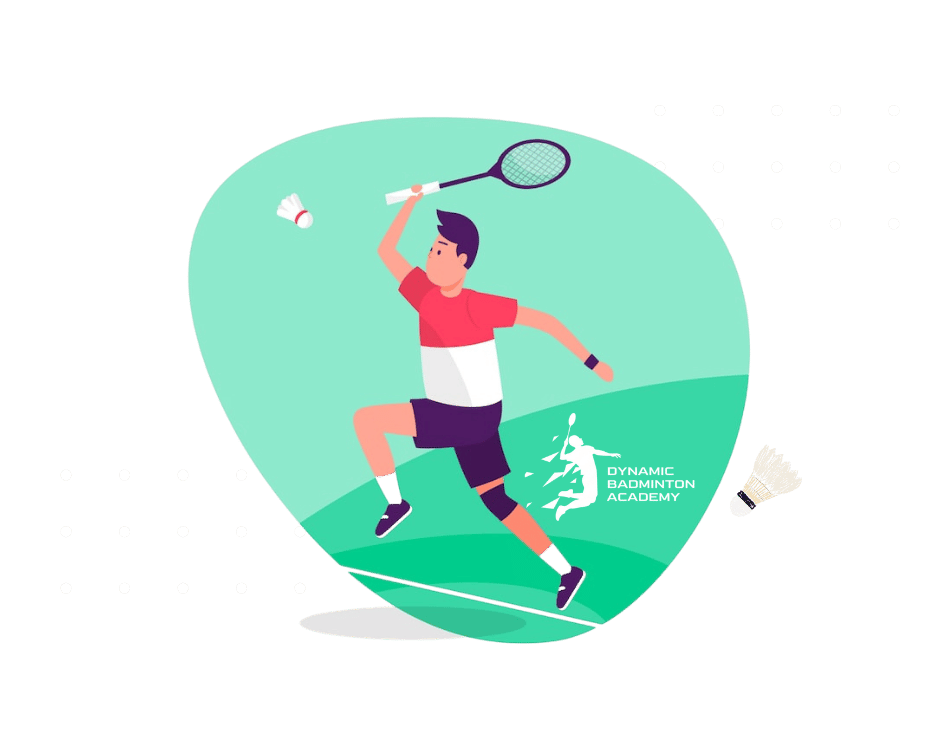 Player Practising Technique During Badminton Coaching