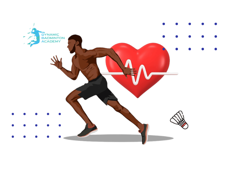 Player covering the court during a rally that builds cardiovascular endurance in badminton